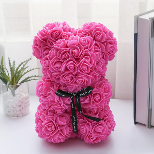 Bear Design Artificial Rose Bouquet, Lifelike Decorative Artificial Flower, Gifts for Her, Mom Gifts, Romantic Gift for Anniversary, Wedding Party Decoration, Gifts for Girlfriend, Birthday Gift, Gift Ideas, Gifts for Women